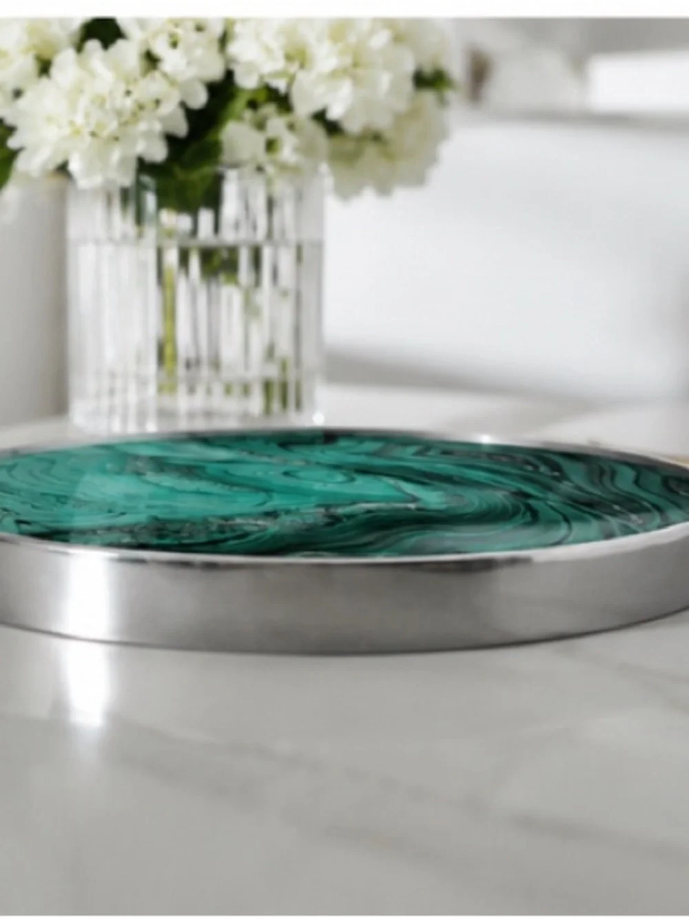 Coup & Company Malachite Decorative Tray | Luxury Designer Home Decor